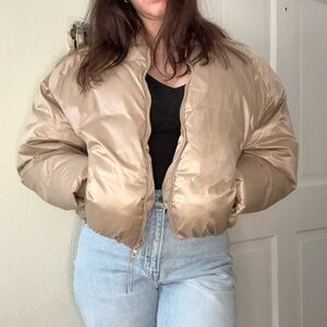 Cotton On The Mother Puffer Tan Jacket